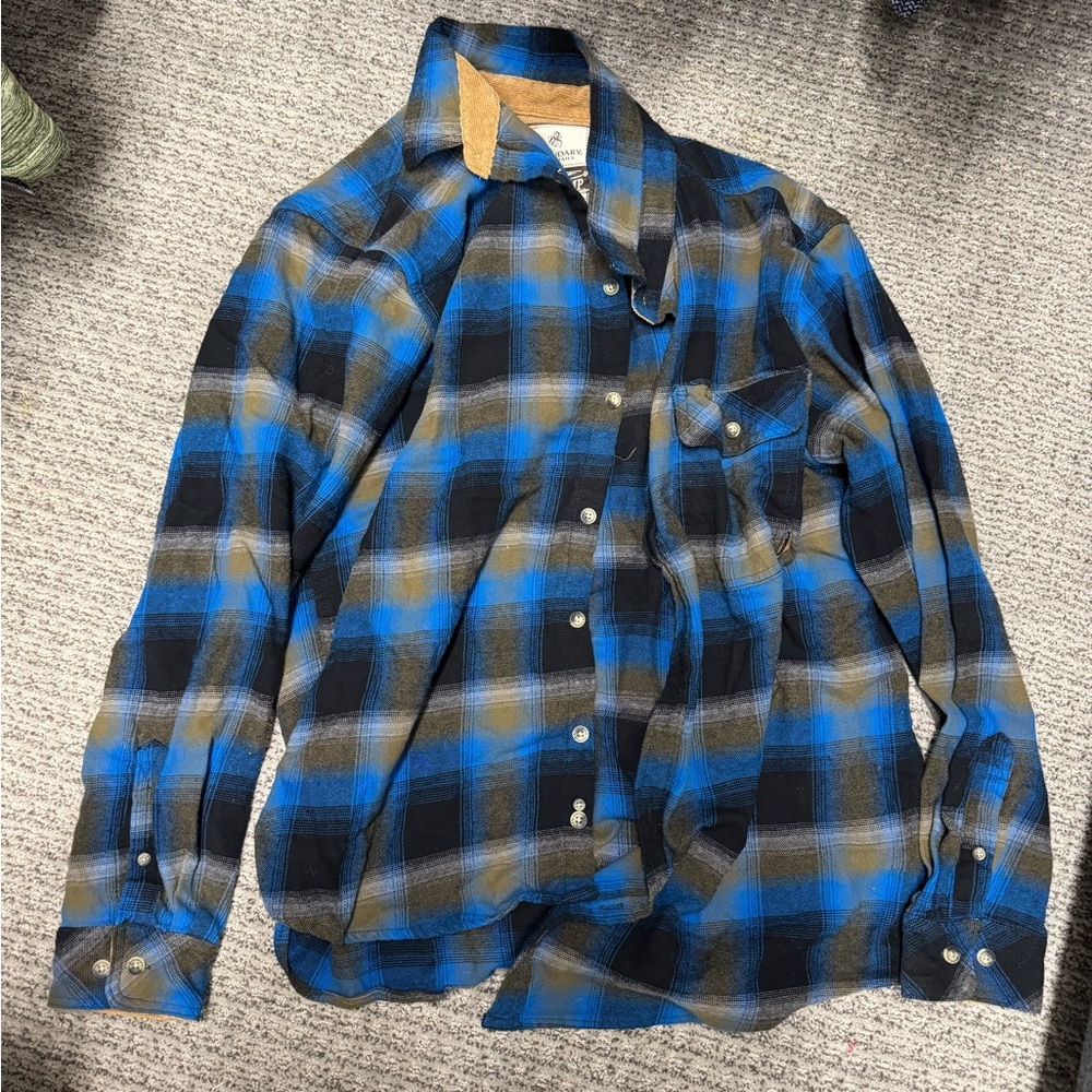 Legendary Whitetails Blue and Tan Plaid Shirt